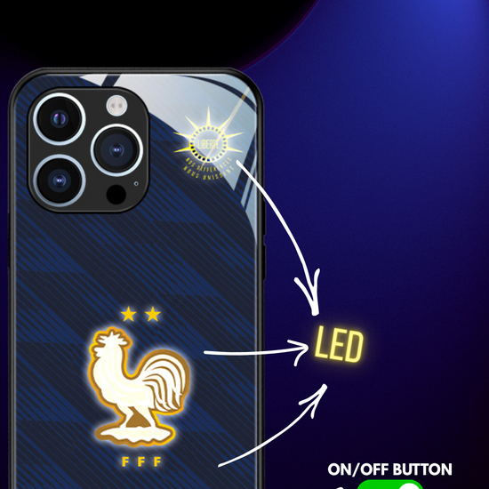 LED Light-Up iPhone Case - France Home World Cup Jerseys
