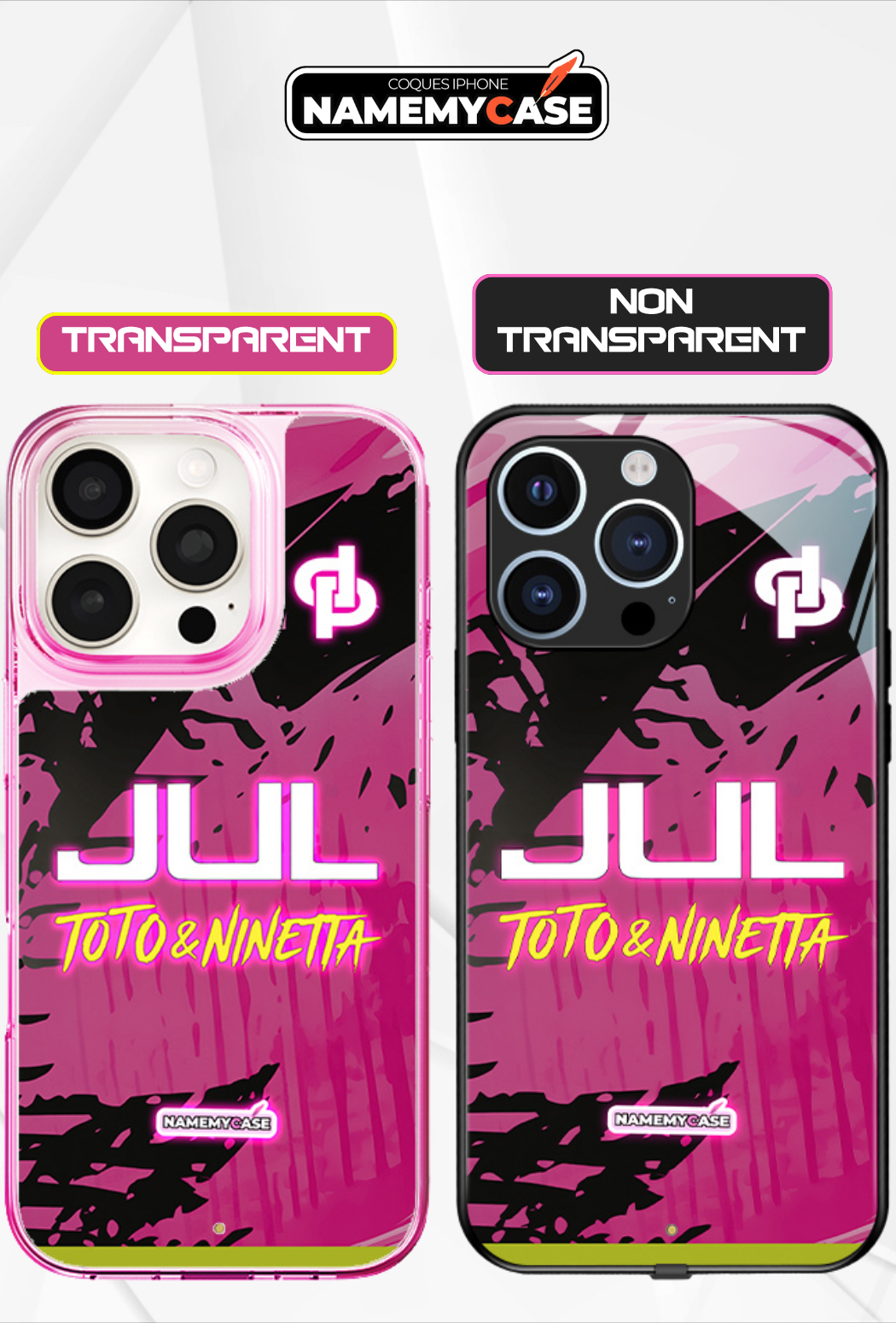 LED Light-Up iPhone Case- JUL Pink