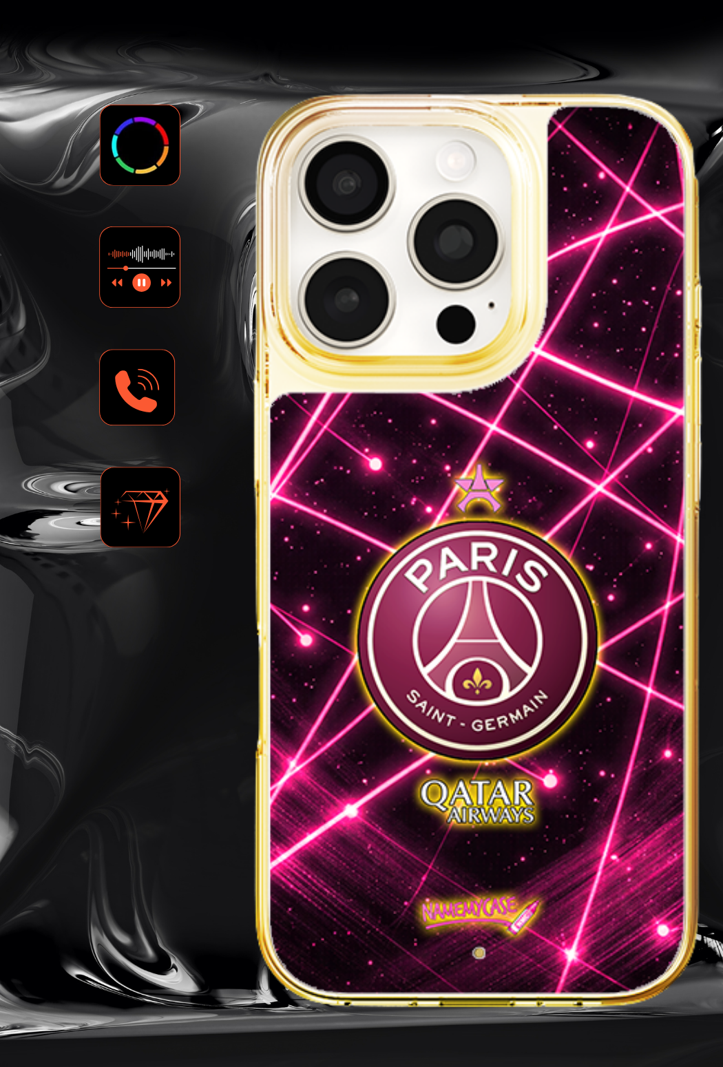 LED Light-Up iPhone Case- PSG Pulse