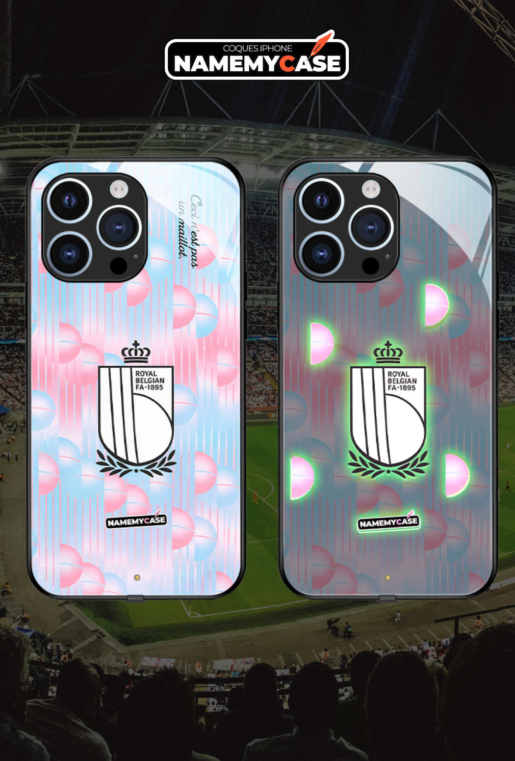LED Light-Up iPhone Case - World Cup Jersey Belgium