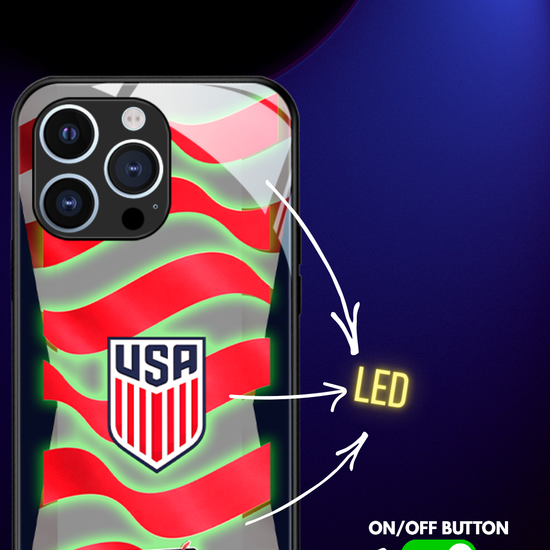 LED Light-Up iPhone Case - World Cup Jersey USA