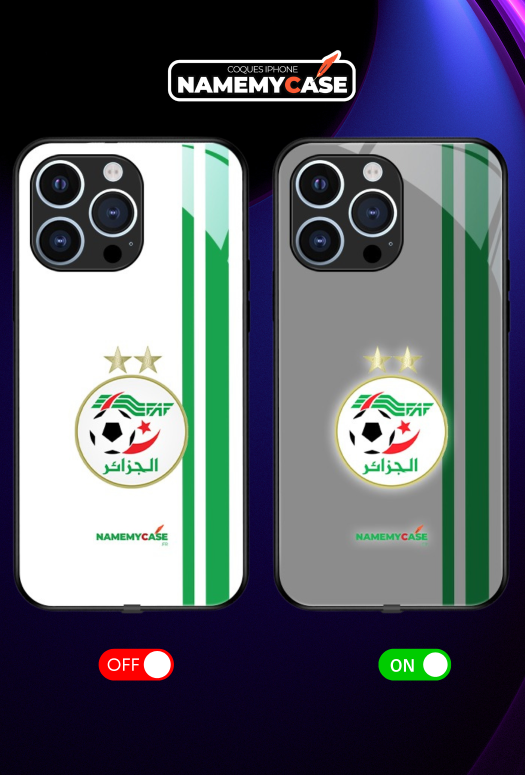 LED Light-Up iPhone Case - Algeria