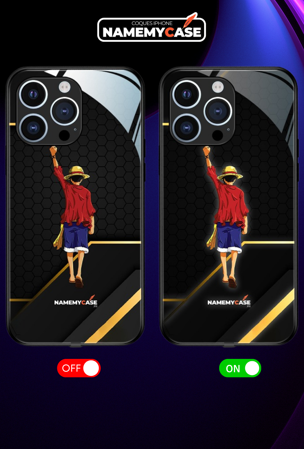 LED Light-Up iPhone Case  - Victory | Luffy One piece